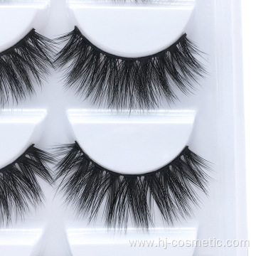 Beauty eyelashes natural long thick false eyelashes wholesale 5 pairs 3D fake mink eyelashes